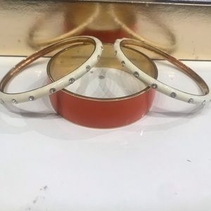 Set of 3 J. Crew Enamel & Crystal Bangles